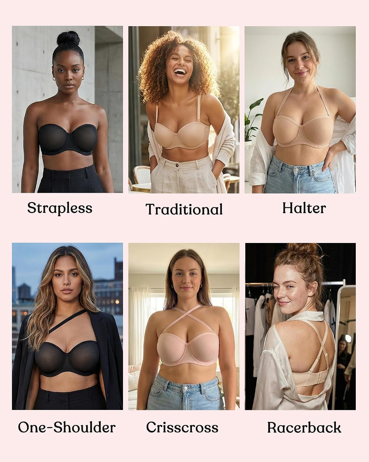 Strapless Bra for Large Breasts, Womens Bella Minimizer Balconette Bra