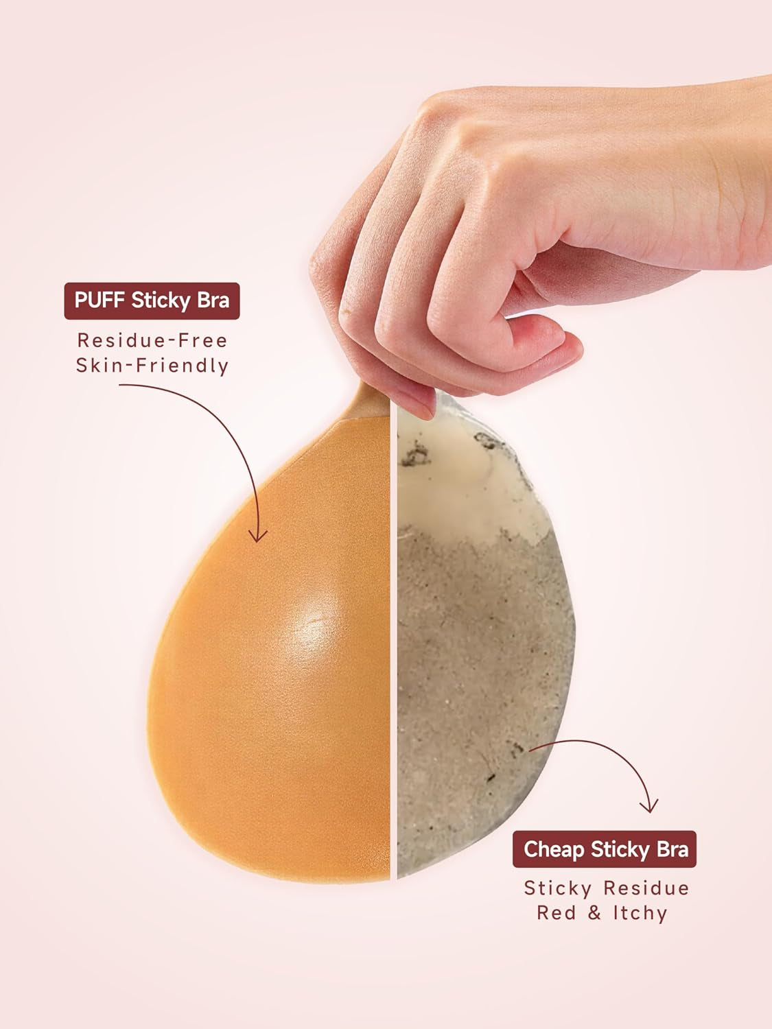 Invisible Strapless Sticky Bra Push Up, Adhesive Bra