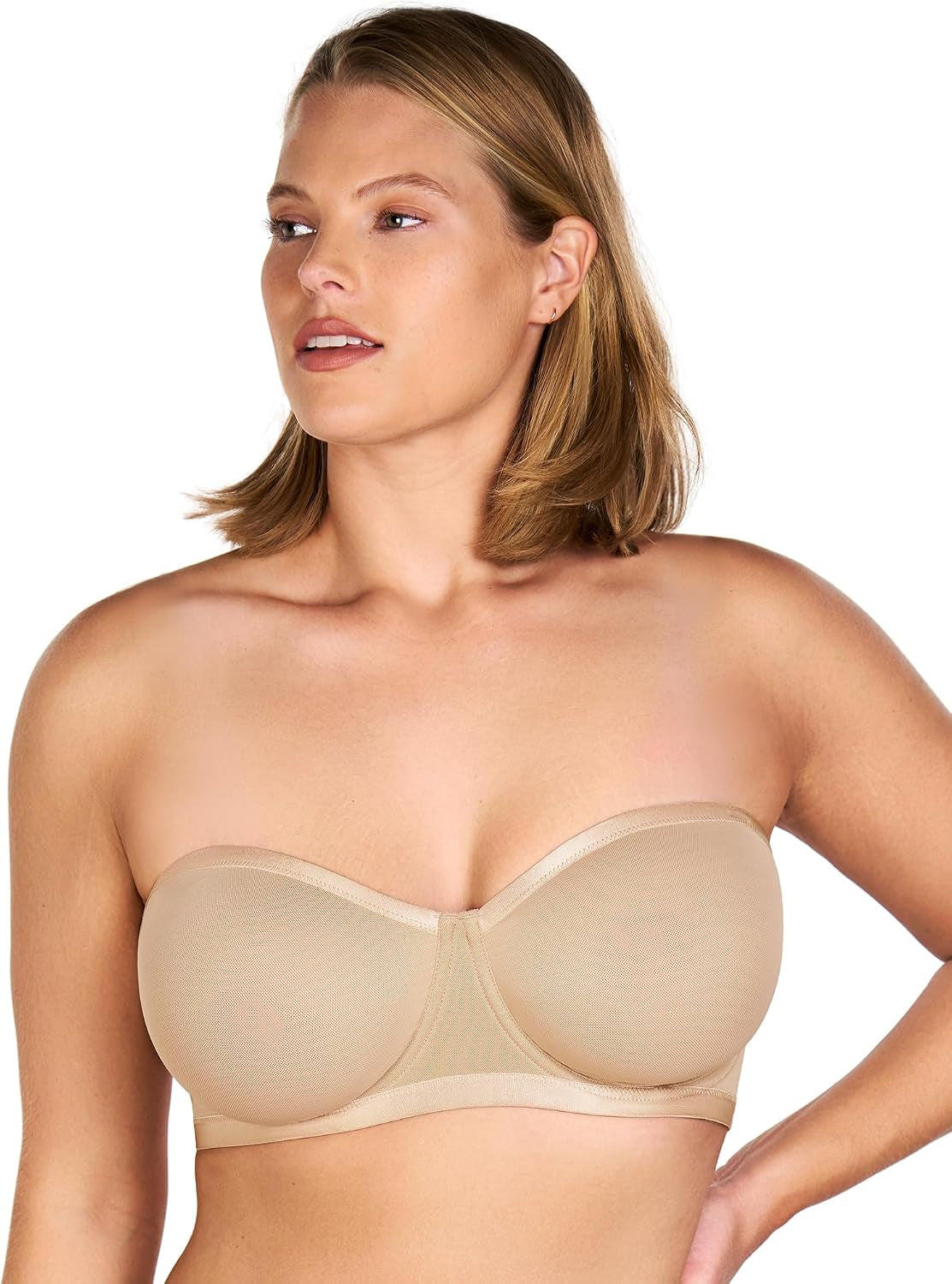 Strapless Bra for Large Breasts, Womens Bella Minimizer Balconette Bra