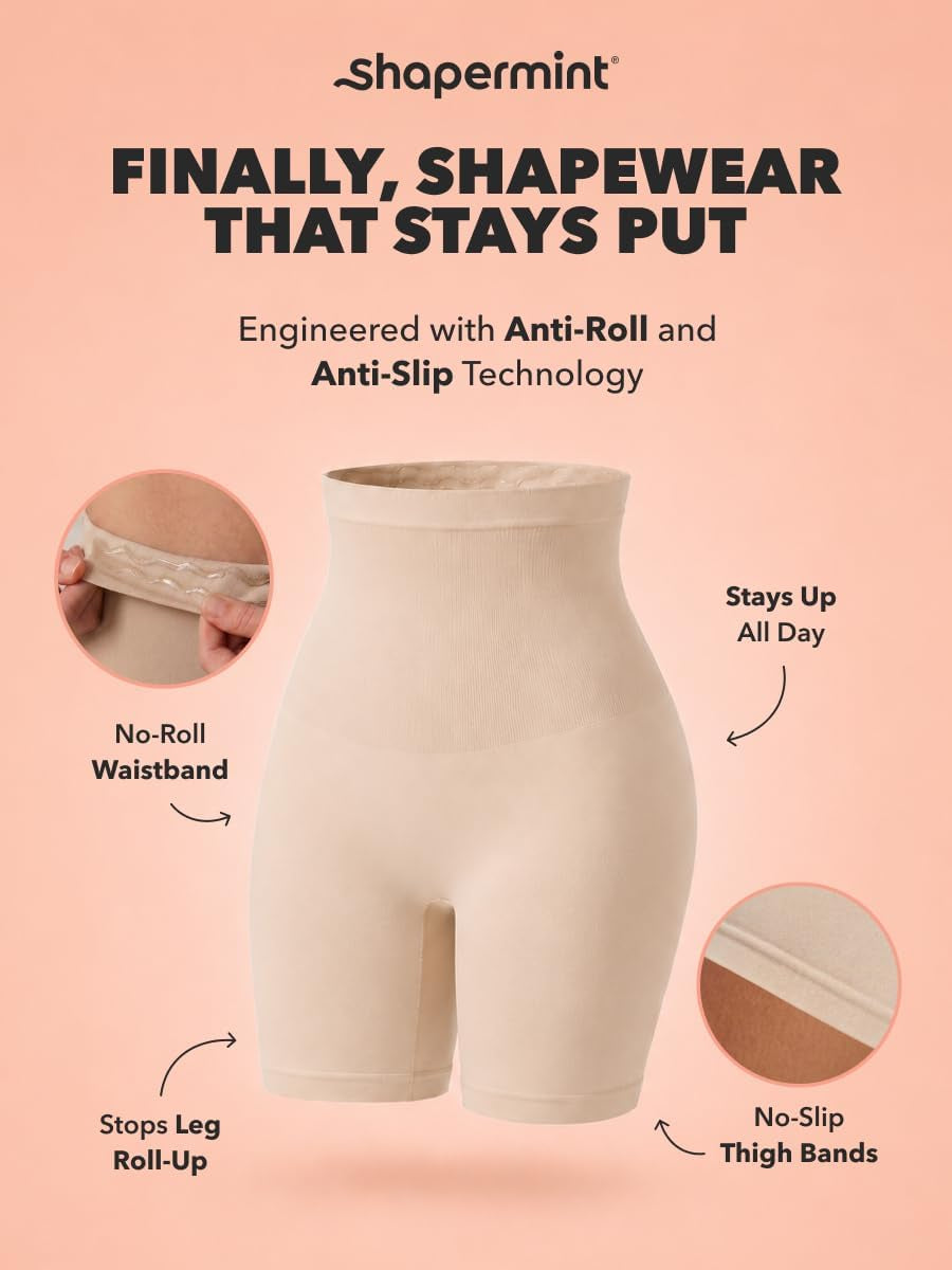 Shapewear for Women - High-Waisted Shapewear Tummy Control Shorts, Thigh Slimmer, Underwear for Women
