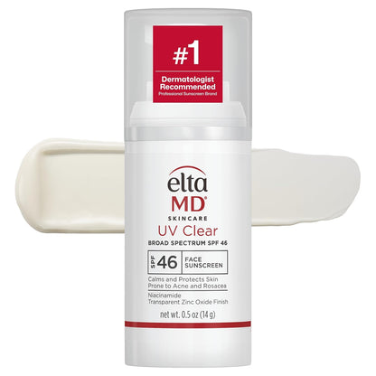 Eltamd UV Clear Face Sunscreen with Zinc Oxide, Oil-Free, SPF 46 and SPF 50