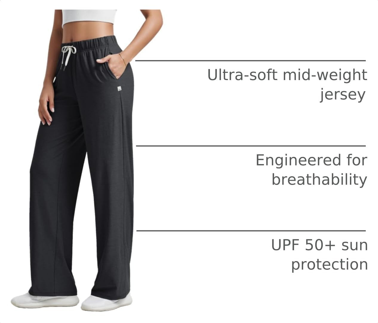 Women'S Straight Leg Pants Ultra Soft Odstratum Tech Relaxed Casual Pajama Lounge Pants with Pockets-27/29/31 Inseam