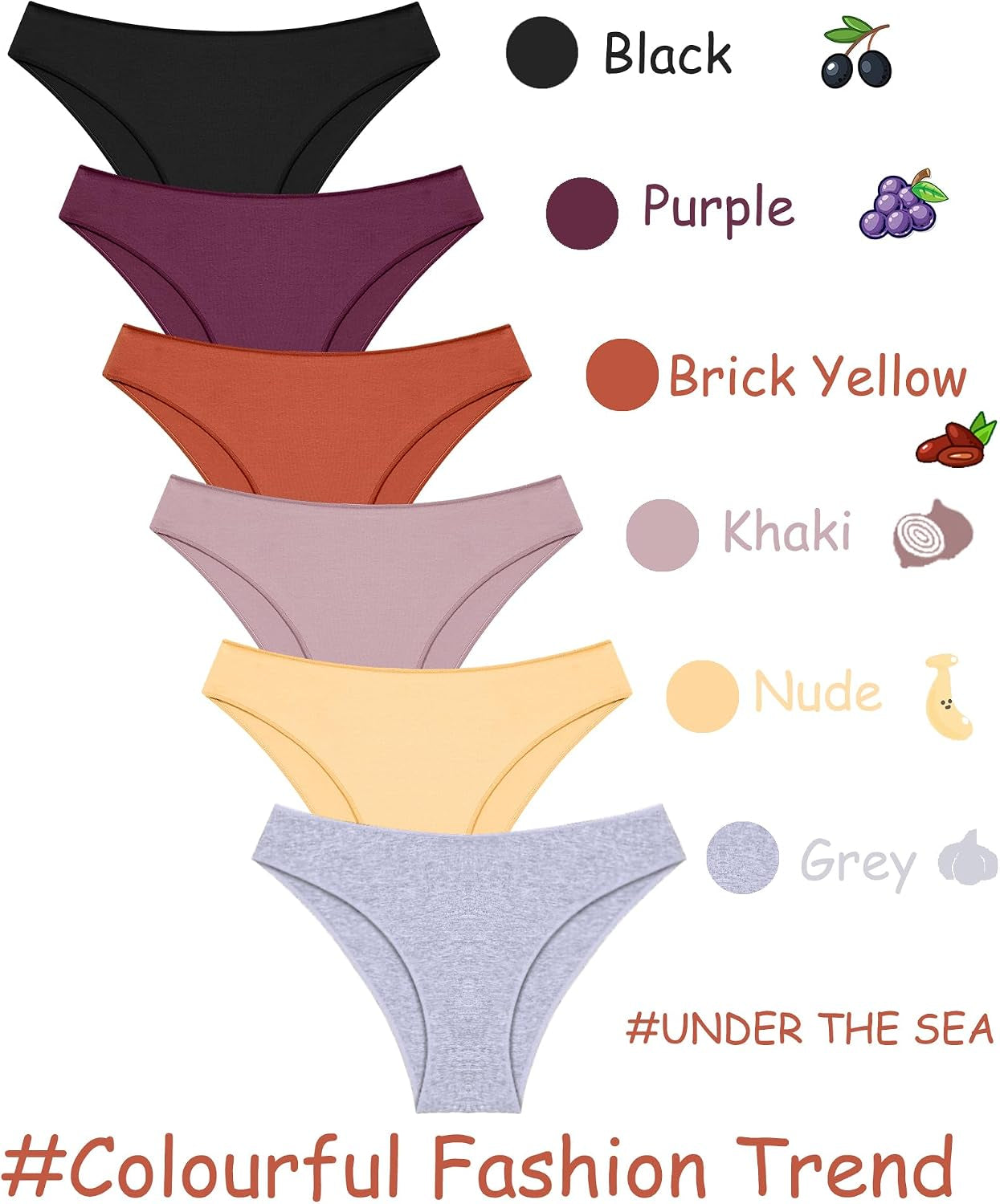 Cotton Underwear Women Sexy Cheeky Bikini Panties Lingerie Outfits 6 Pack