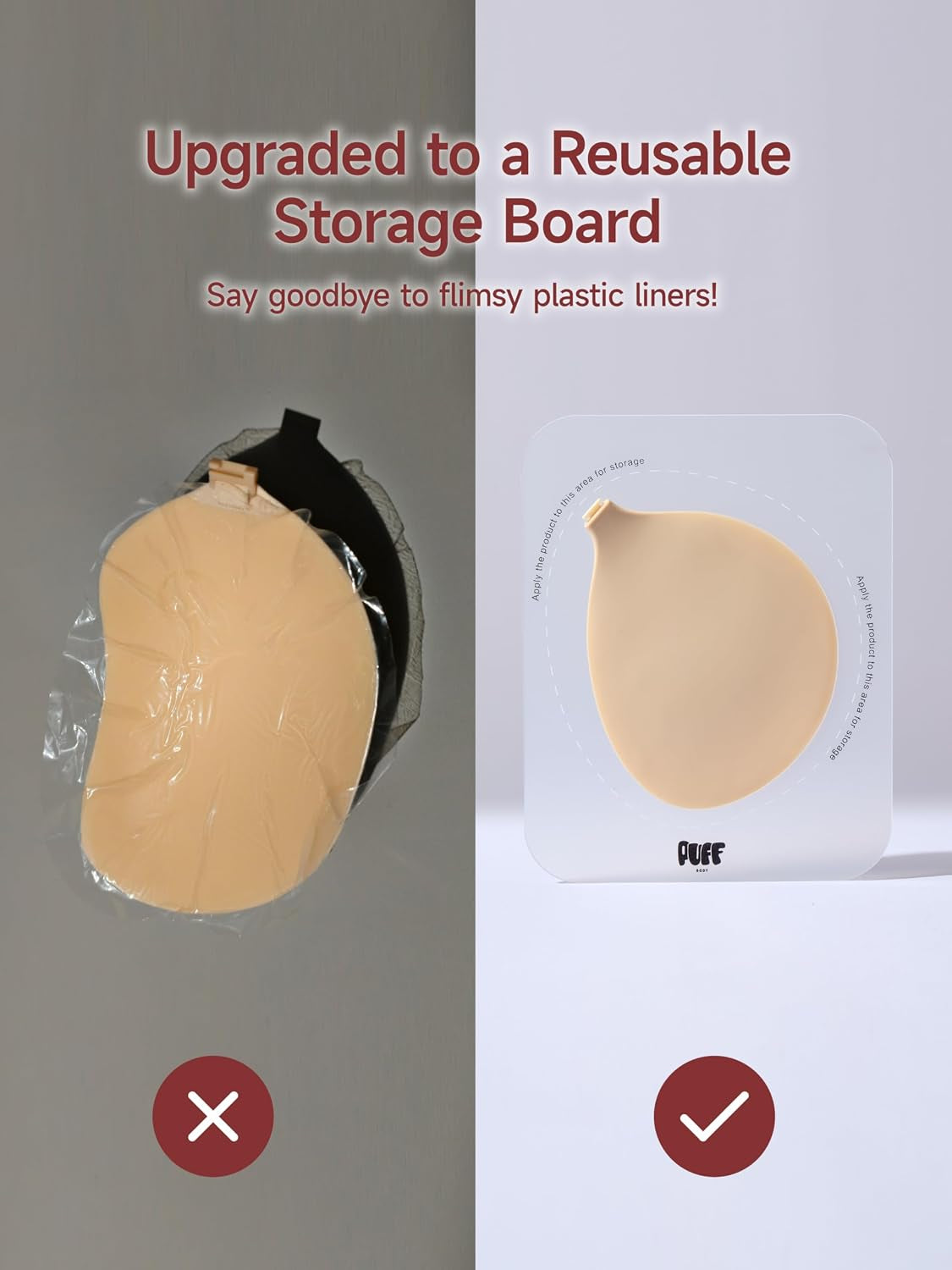Invisible Strapless Sticky Bra Push Up, Adhesive Bra