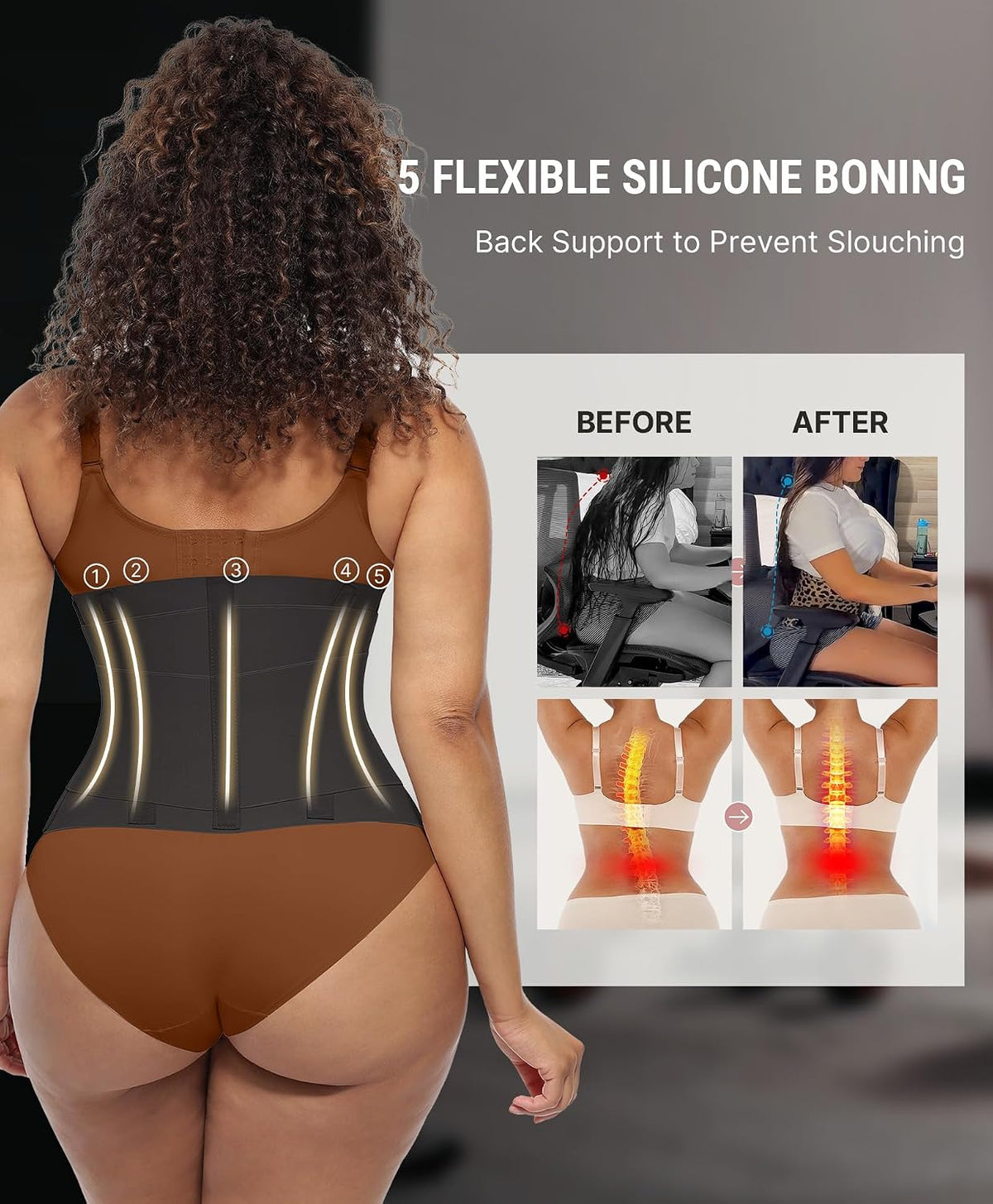 Waist Trainer Belt Cincher Corset Tummy Control Faja Body Shaper