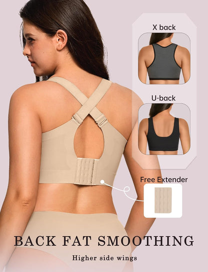 Womens Wireless Jelly Bras plus Size Support Push up Comfortable Bra