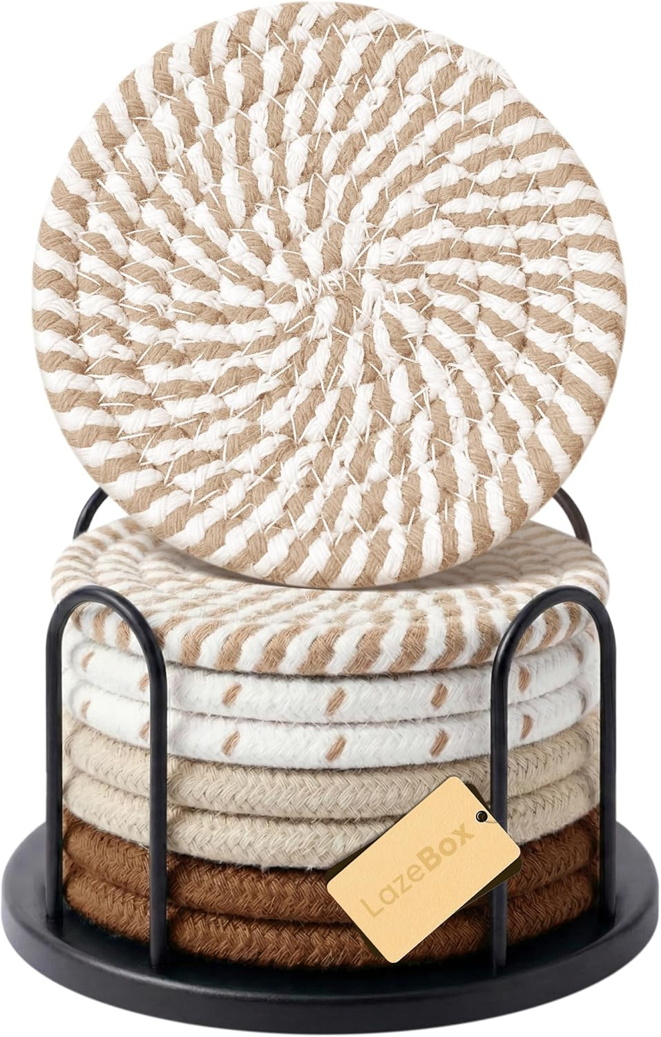 Coasters Set of 8 for Drinks, 4 Inch Large Coasters for Coffee Table, Tabletop Protection for Hot & Cold Drinks, Versatile Coasters for Home Decor, Non-Slip & Easy to Clean, Coffee