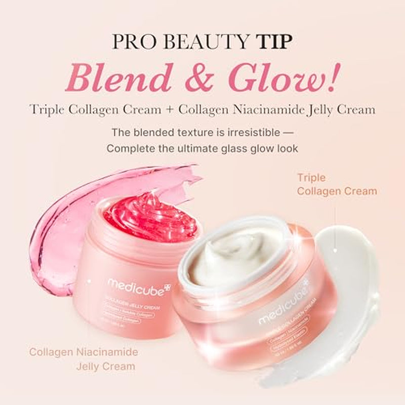 Collagen Swirl Duo - Collagen Jelly Cream, Triple Collagen Cream