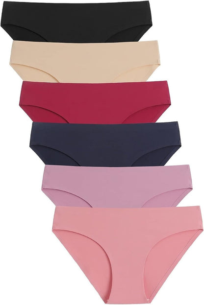 Women'S Seamless Underwear No Show Panties 6 Pack