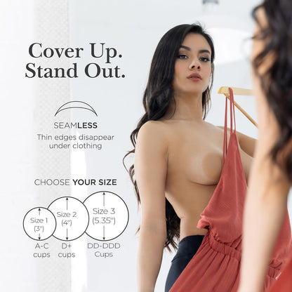 Reusable Nipple Covers, Skin Safe Pasties in Circle or Lift Style