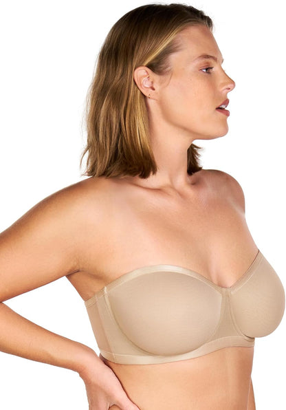 Strapless Bra for Large Breasts, Womens Bella Minimizer Balconette Bra